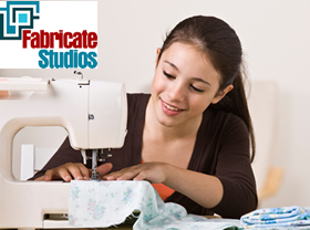 Beginner sewing at Fabricate Studios in Atlanta, GA