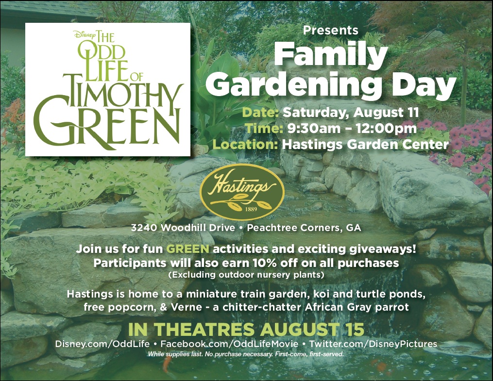 The Odd Life of Timothy Green - Family Gardening Day at Hastings