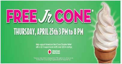 Free Cone Day at Carvel Ice Cream Shoppes Carvel Celebrates Free Cone Day with an Opportunity to Give Back to the American Red Cross