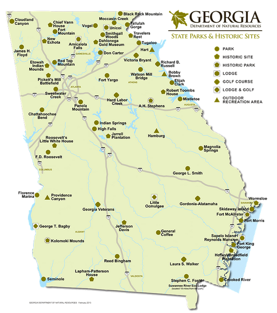 Georgia State Parks map