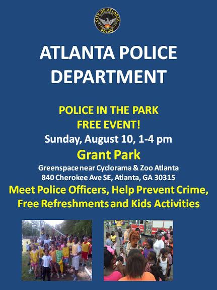 Police in the Park August 10th at Grant Park